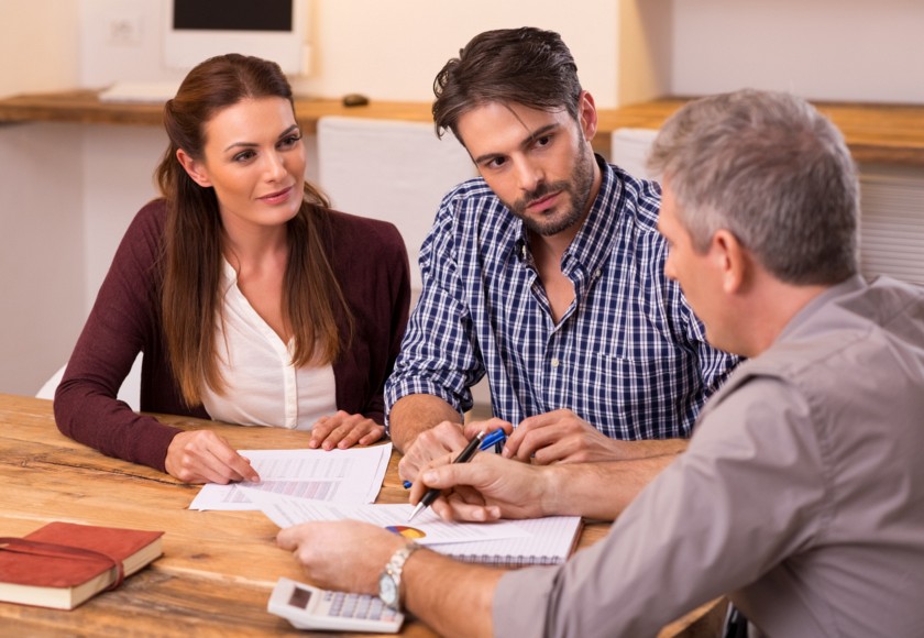 Couple meeting a tax accountant.