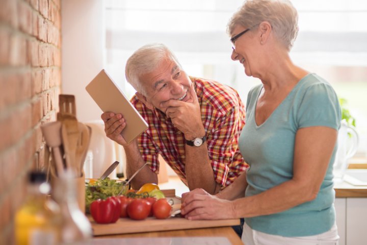 Senior couple retirement planning.